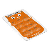 2026 Year Monthly Calendar Mid-Century Orange Cat マグネット (右側)