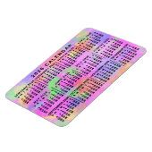 2026 Year Monthly Calendar Rainbow Splatter Paint マグネット (左側)