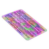 2026 Year Monthly Calendar Rainbow Splatter Paint マグネット (右側)