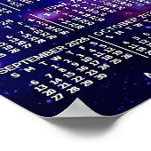 2026 Year Monthly Calendar Space Nebula 3 Photos ポスター (角)