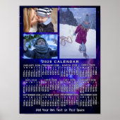 2026 Year Monthly Calendar Space Nebula 3 Photos ポスター (正面)