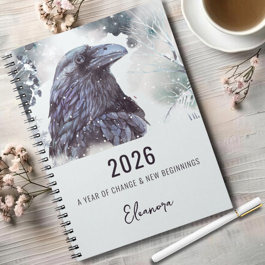 2026 Year of Change Raven Symbolism ノートブック