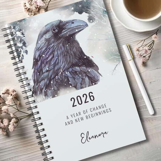 2026 Year of Change Raven Symbolism プランナー手帳