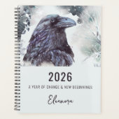 2026 Year of Change Raven Symbolism プランナー手帳 (正面)