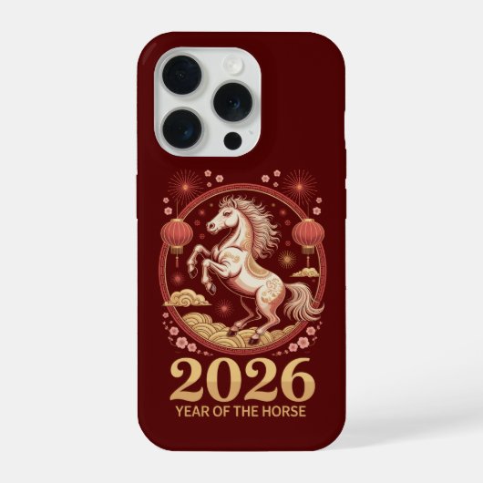 2026 Year Of Horse Chinese New Year Zodiac  iPhoneケース (裏面)