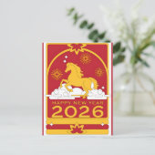 2026 Year of Horse Chinese Wall Calendar シーズンポストカード (スタンド正面)