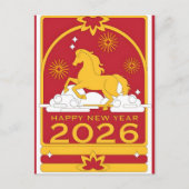 2026 Year of Horse Chinese Wall Calendar シーズンポストカード (正面)
