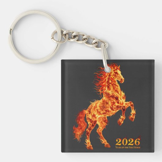 2026 Year of the Fire Horse キーホルダー (正面)
