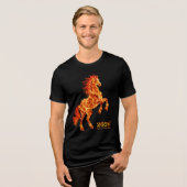 2026 Year of the Fire Horse トライブレンドＴシャツ (正面全面)