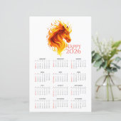2026 Year of the Fire Horse Calendar (スタンド正面)