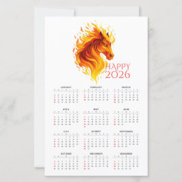 2026 Year of the Fire Horse Calendar