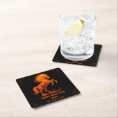 2026 Year of the Fire Horse Chinese Zodiac スクエアペーパーコースター (インサイチュ)