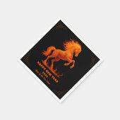 2026 Year of the Fire Horse Chinese Zodiac スタンダードカクテルナプキン (角)