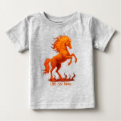 2026 Year of the Fire Horse Chinese Zodiac ベビーTシャツ (正面)