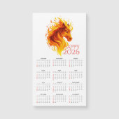 2026 Year of the Fire Horse Magnetic Calendar (正面)