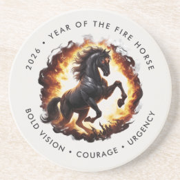 2026 Year of the Fire Horse Motivational コースター