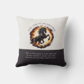 2026 Year of the Fire Horse Motivational Quote クッション (裏面)