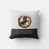 2026 Year of the Fire Horse Motivational Quote クッション (正面)