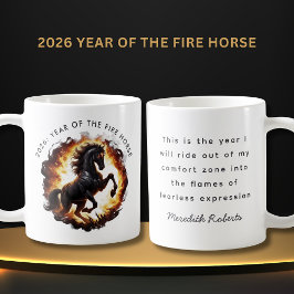 2026 Year of the Fire Horse Motivational Quote コーヒーマグカップ