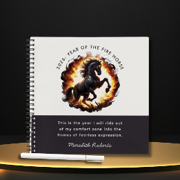 2026 Year of the Fire Horse Motivational Quote ノートブック