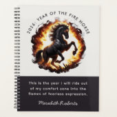 2026 Year of the Fire Horse Motivational Quote プランナー手帳 (正面)