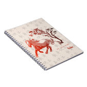 2026 Year of the Fire Horse Red Ink ノートブック (右側)