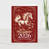 2026 Year of the Horse Chinese Lunar カード (正面)