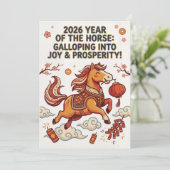 2026 Year of the Horse – Chinese New Year Greeting シーズンカード (スタンド正面)