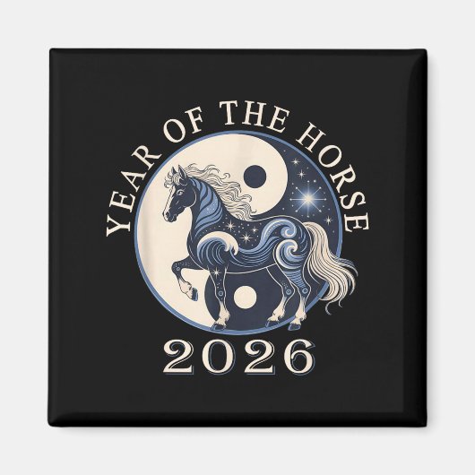 2026 Year Of The Horse Chinese New Year,horse Grap マグネット (正面)
