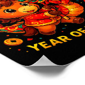 2026 Year Of The Horse Cute Lunar Newyear Art  ポスター (角)
