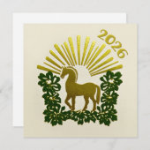 2026 Year of the Horse Gold Design シーズンカード (正面/裏面)