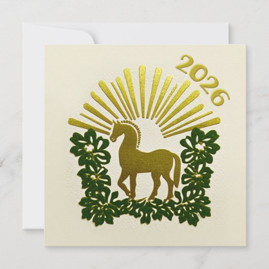 2026 Year of the Horse Gold Design シーズンカード (正面)