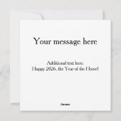 2026 Year of the Horse Gold Design シーズンカード (裏面)