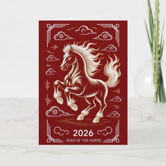 2026 Year of the Horse Greeting Card カード (正面)