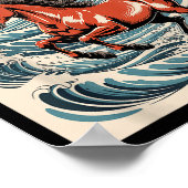 2026 Year Of The Horse Japanese Wave Art Lunar New ポスター (角)