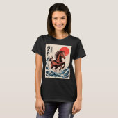 2026 Year Of The Horse Japanese Wave Art Lunar New Tシャツ (正面フル)