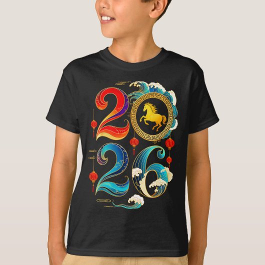 2026 Year Of The Horse Lunar Chinese New Year 2026 Tシャツ (正面)
