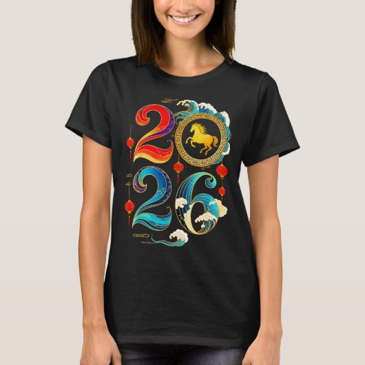 2026 Year Of The Horse Lunar Chinese New Year 2026 Tシャツ (正面)