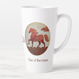 2026 Year of the Horse – Lunar New Year Art カフェラテマグ