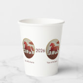 2026 Year of the Horse – Lunar New Year Art 紙コップ (正面)