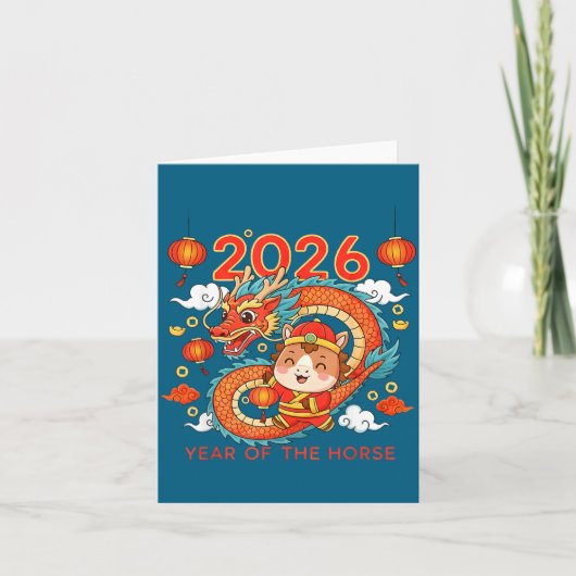 2026 Year Of The Horse Lunar New Year Chinese  カード (正面)