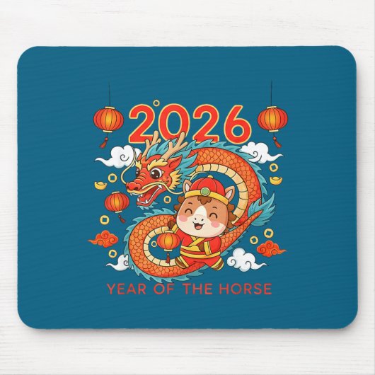 2026 Year Of The Horse Lunar New Year Chinese  マウスパッド (正面)