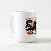2026 Year of the Horse Triumph, Lunar Zodiac Gift コーヒーマグカップ (正面左)