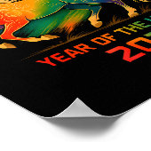 2026 Year Of The Horse Vibrant Zodiac Blossom Art  ポスター (角)