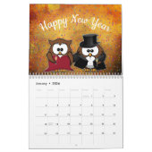 2026 year of the owl calendar カレンダー (1月 2026)