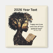 2026 Year Text Reading マグネット (正面)