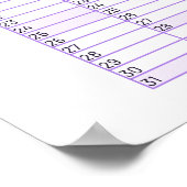 2026 Year-to-View Wall Planner Calendar  ポスター (角)