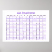 2026 Year-to-View Wall Planner Calendar  ポスター (正面)