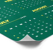 2026 Yearly Calendar 4 Photo Collage Personalized ポスター (角)