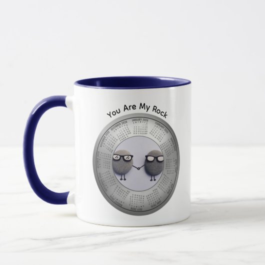 2026 You Are My Rock Calendar Coffee Mug マグカップ (左)